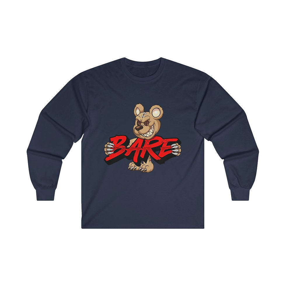 Thumbnail: EVIL TEDDY BARE ADULT LONG SLEEVE T SHIRT