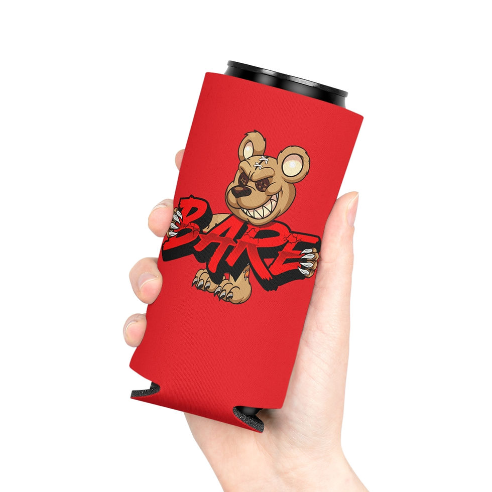 Thumbnail: EVIL TEDDY BARE RED CAN KOOZIE 