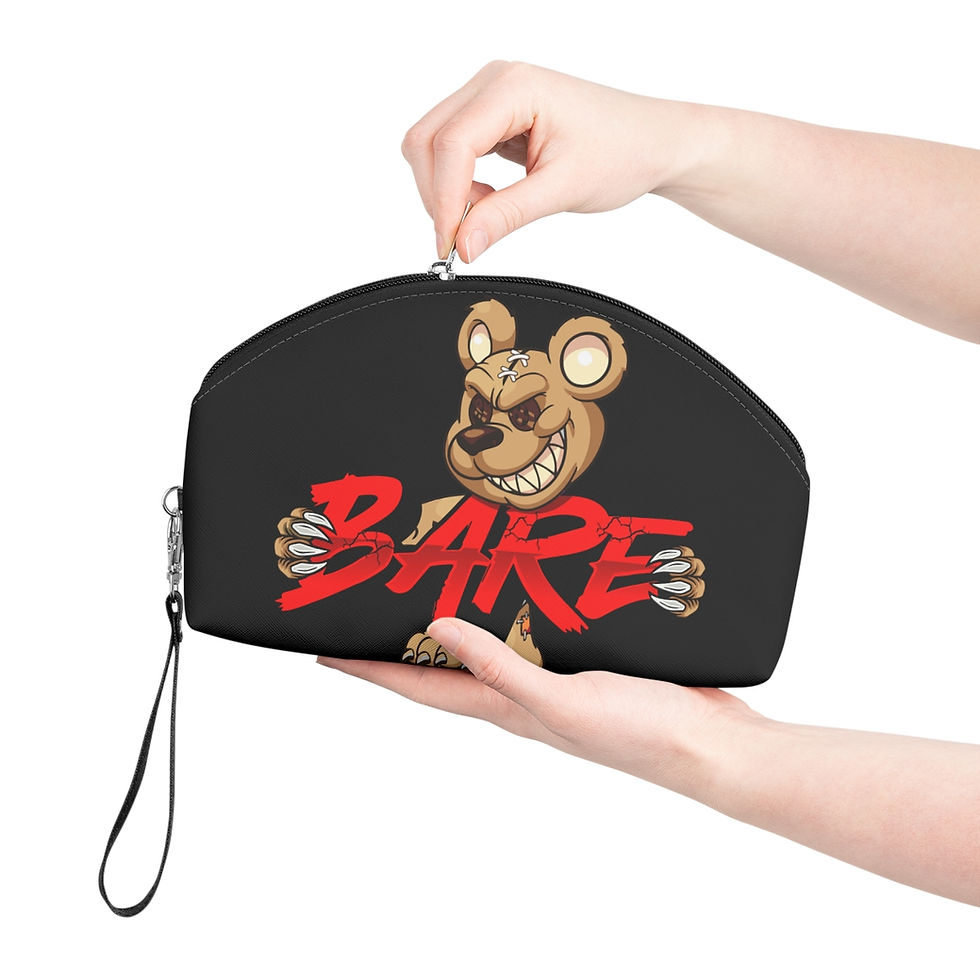 Thumbnail: EVIL TEDDY BARE BLACK MAKEUP BAG