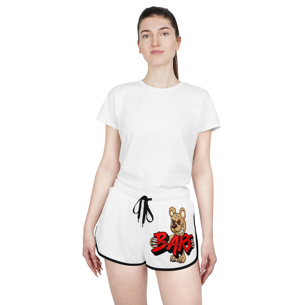 Thumbnail: EVIL TEDDY BARE WOMES RELAXED SHORTS IN WHITE