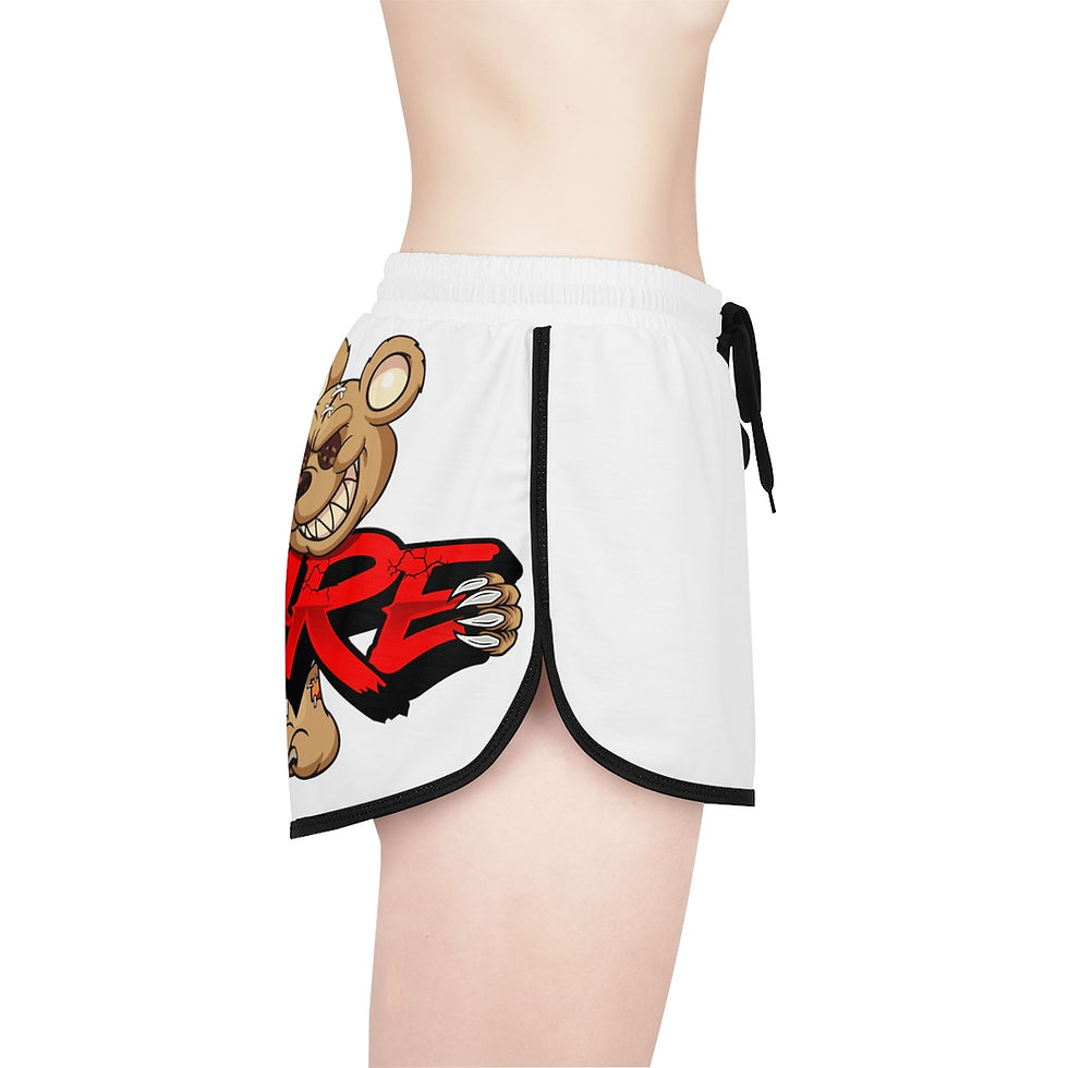 Thumbnail: EVIL TEDDY BARE WOMES RELAXED SHORTS IN WHITE