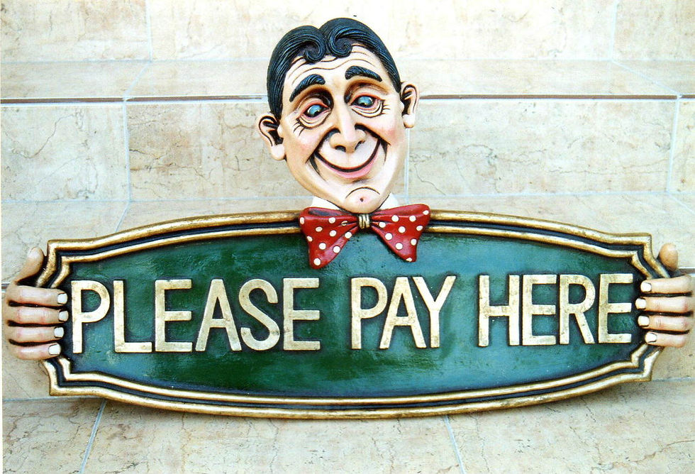 Pay here sign
