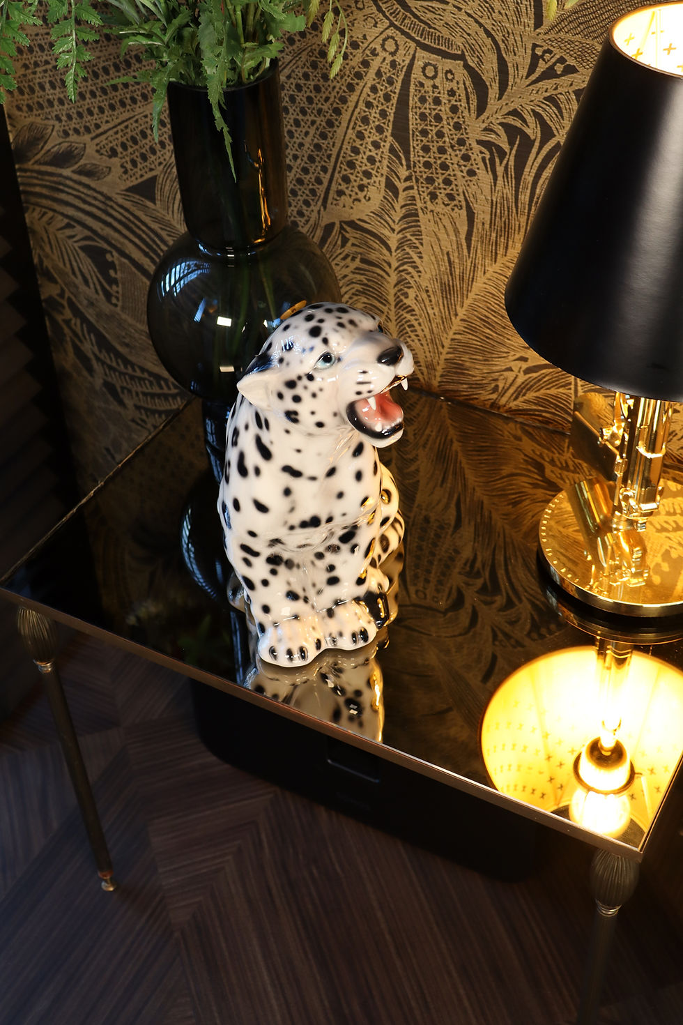 Thumbnail: Baby Ceramic Jaguar 30 cm white