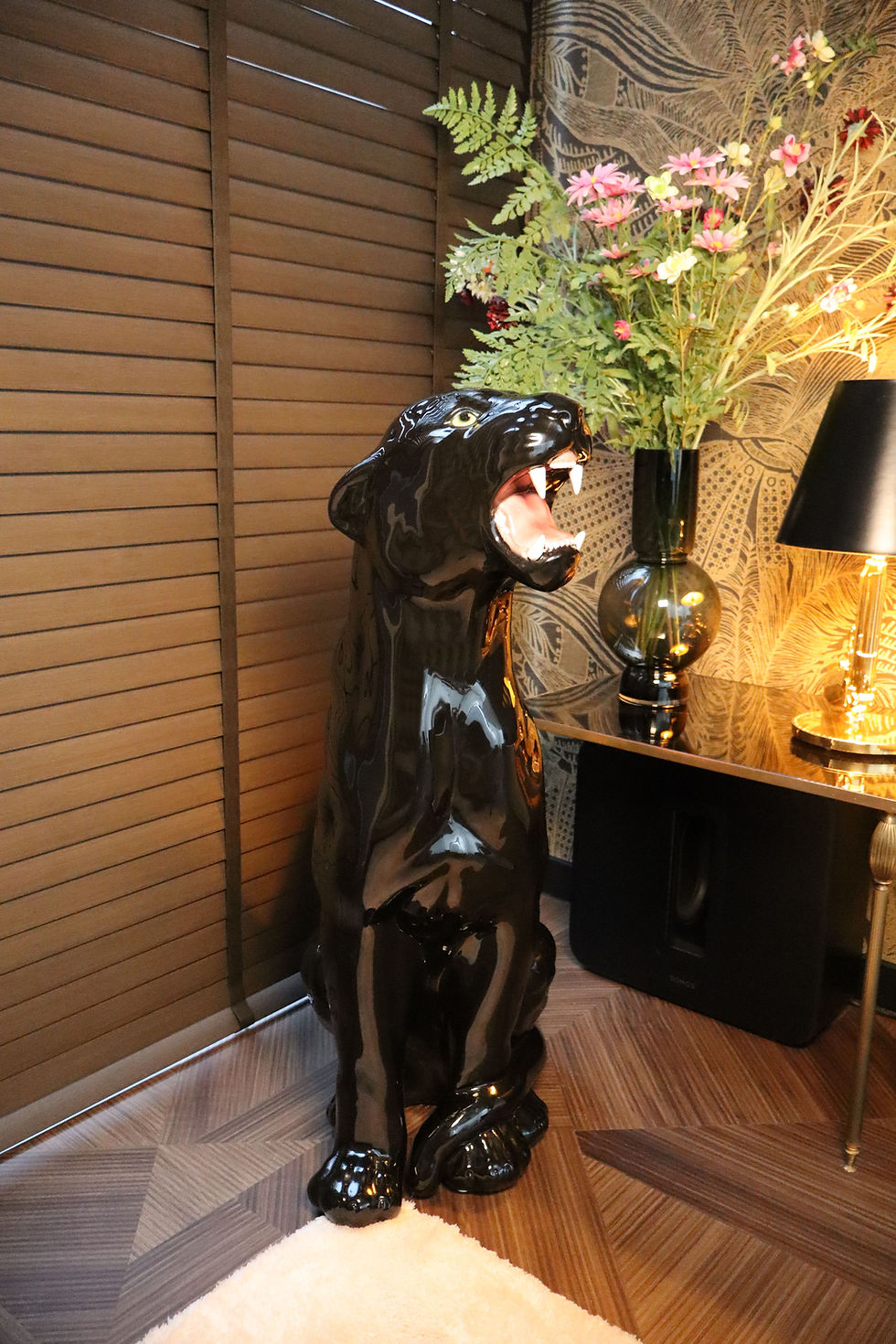 Thumbnail: Ceramic Jaguar 86 cm black