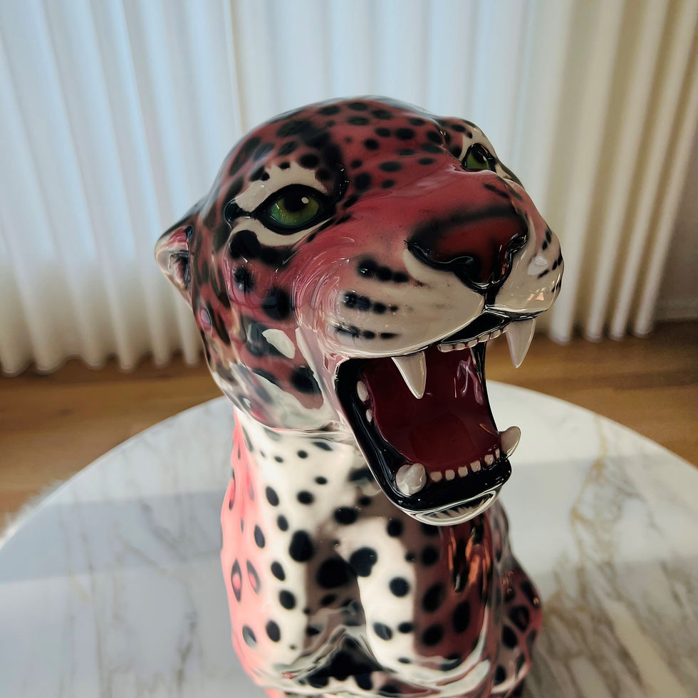Thumbnail: Ceramic Jaguar 86 cm pink