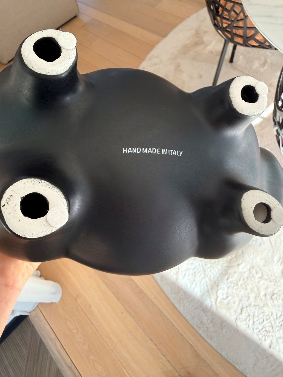 Thumbnail: Ceramic Funny Fat Cat 17 cm Black