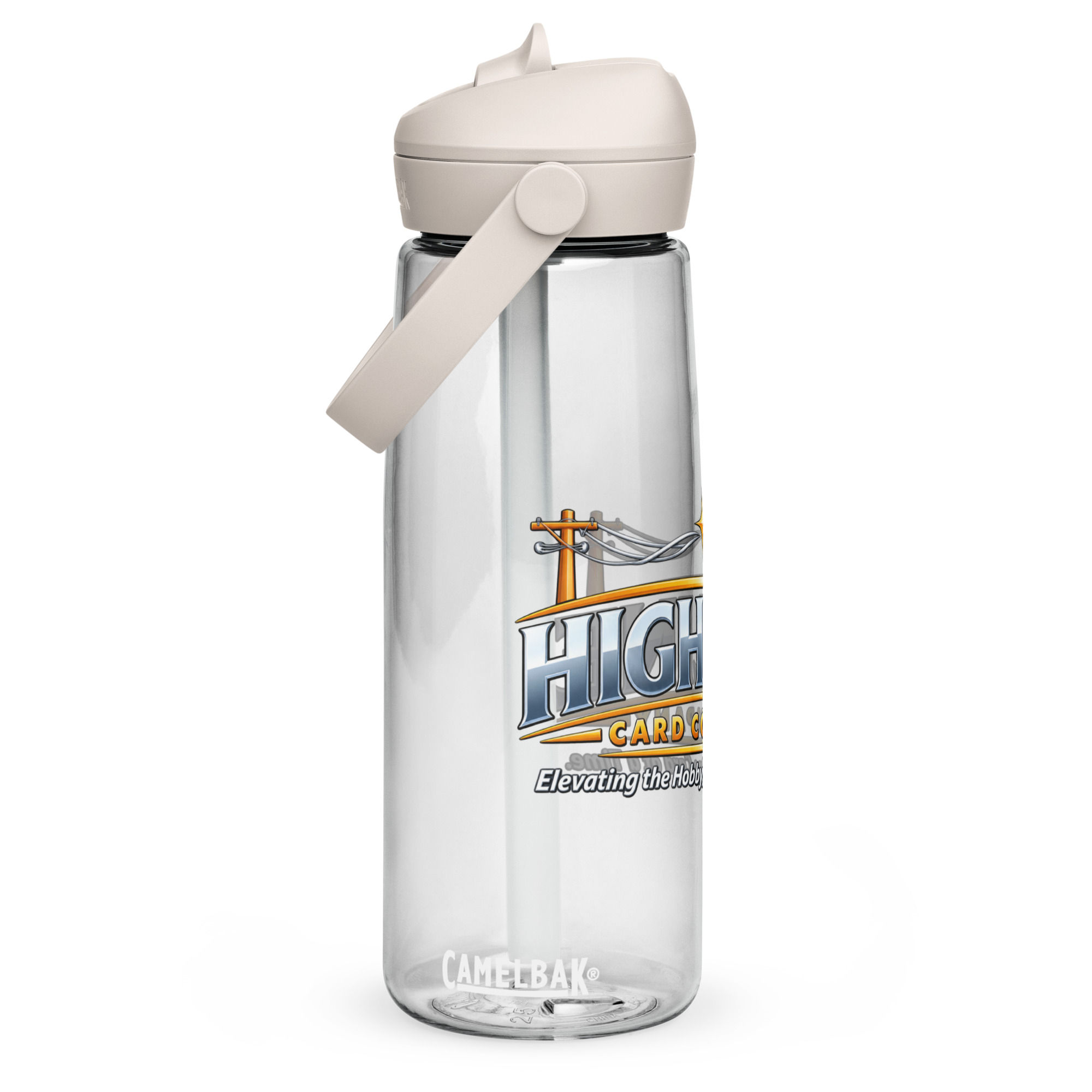 Flip straw water bottle