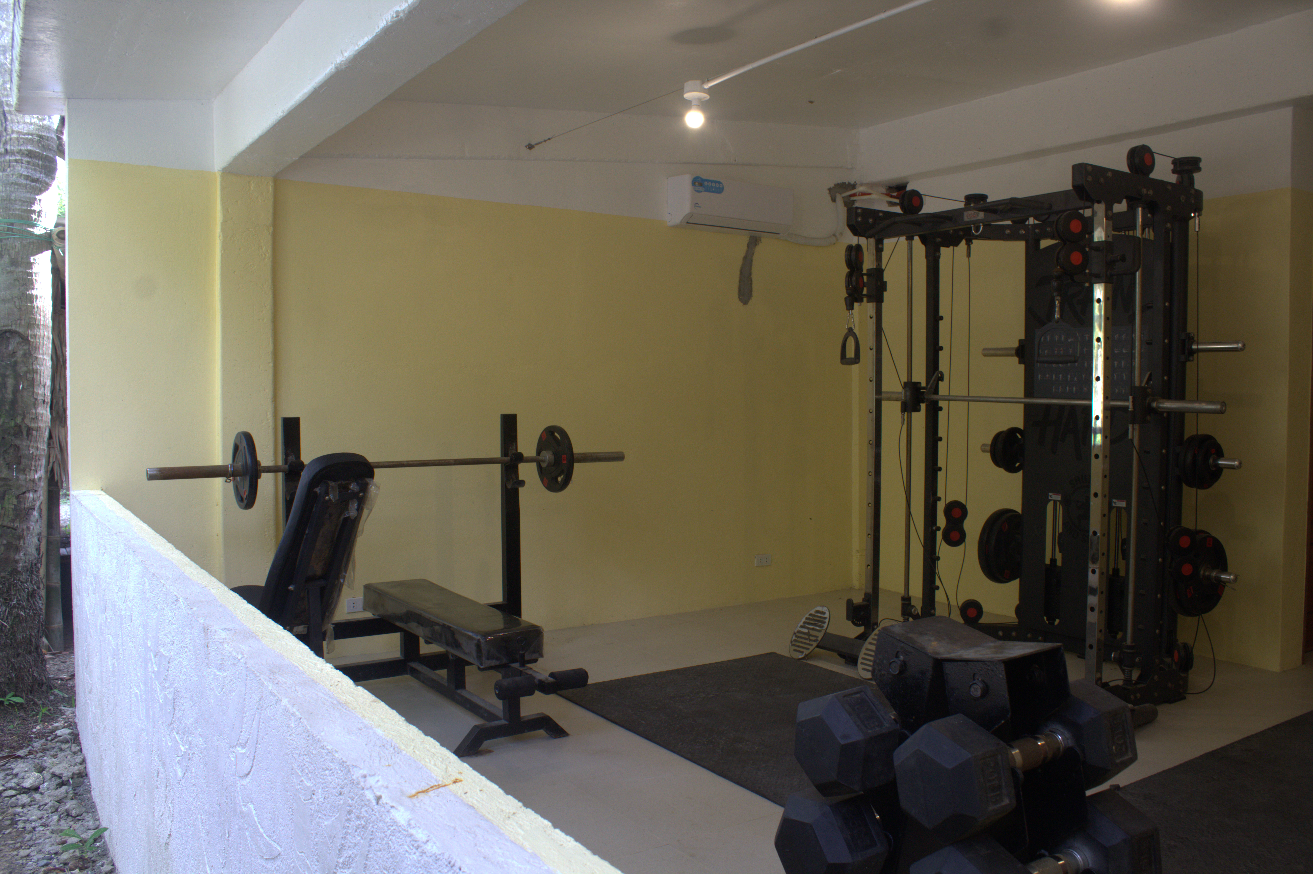 Small fitness room at Pili Beach Resort
