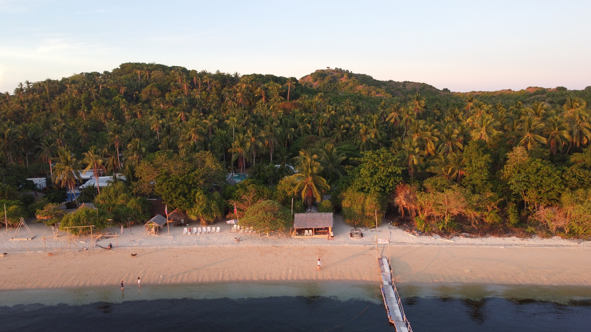 Sunset gathering atmosphere at Pili Beach Resort