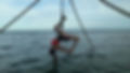 aerial yoga over sea