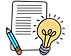 pen/paper and lightbulb
