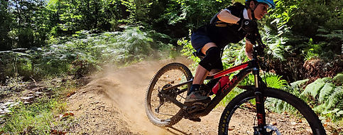 RIDER ON ROLLERCOASTER TRAIL
