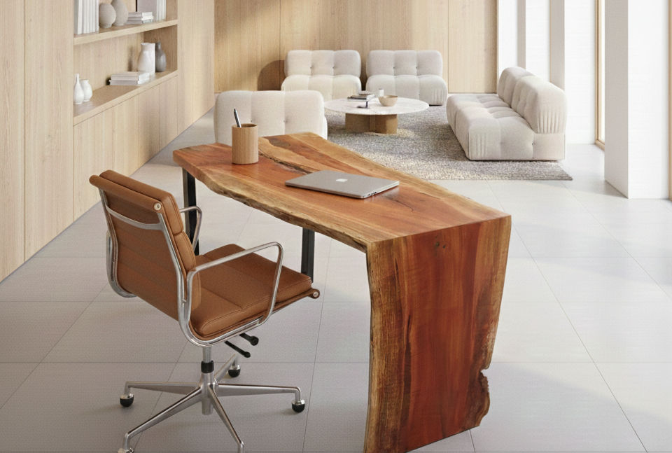 Pear waterfall desk