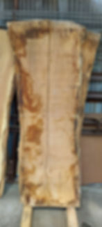 Pecan Live Edge Slab - 92" x 32"