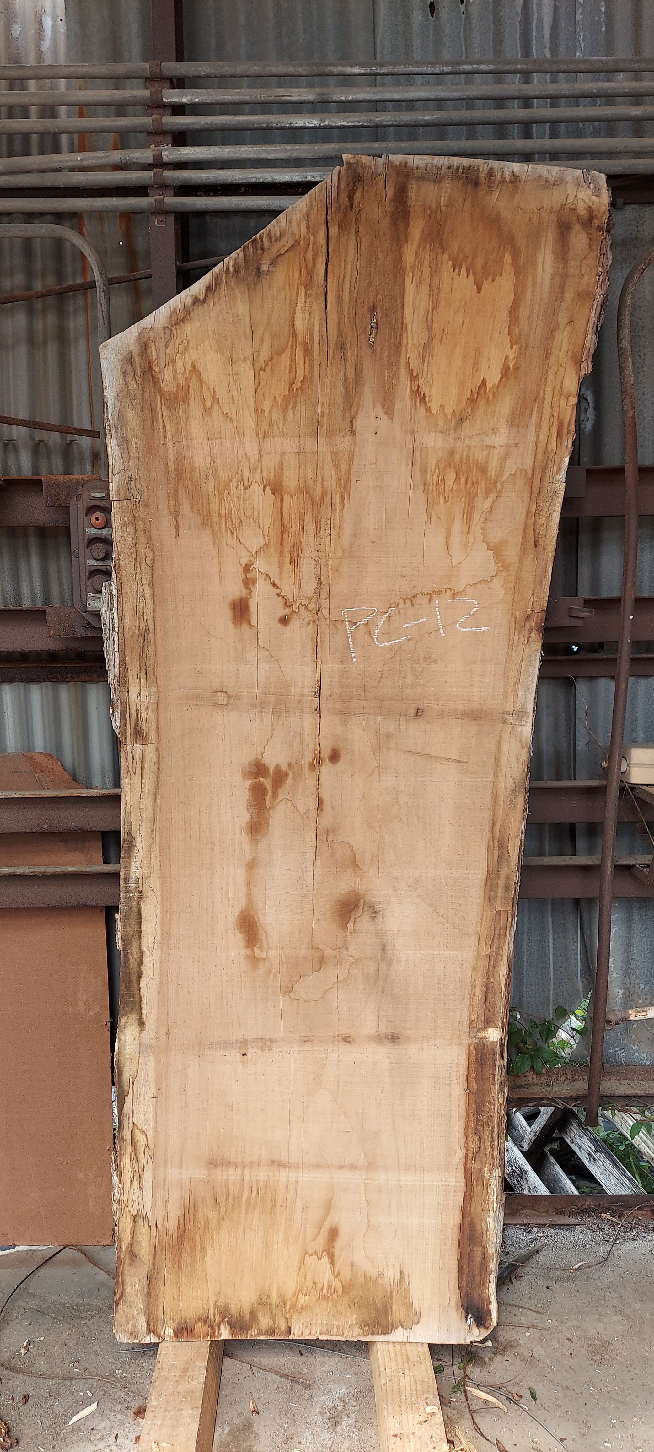 Pecan Live Edge Slab - 92" x 31"