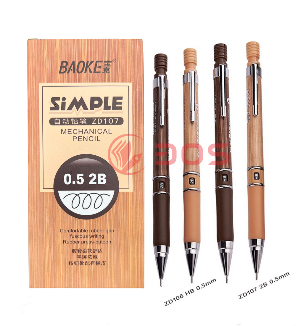 CÂY VIẾT CHÌ BẤM BAOKE ZD107 NGÒI 0.5MM