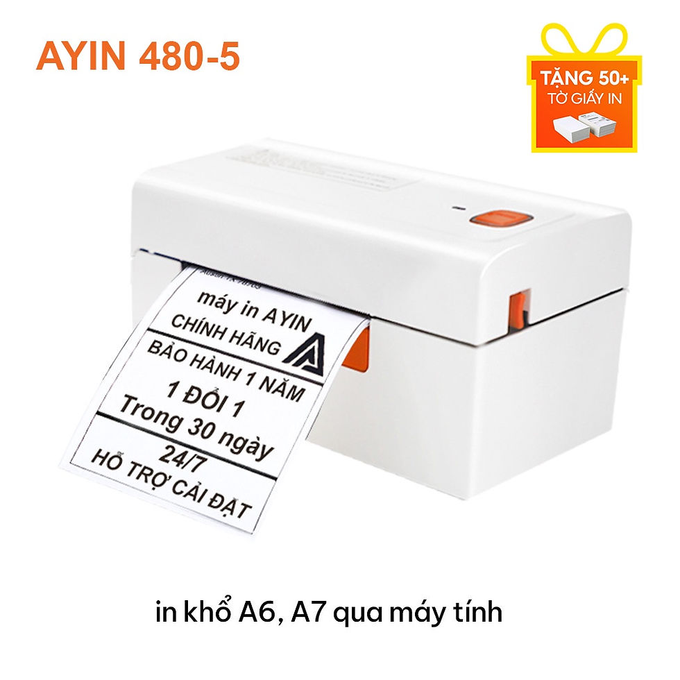 Hình thu nhỏ: Máy in nhiệt AYIN in đơn hàng, mã vận đơn, mã vạch, phiếu gửi hàng, logo có sẵn