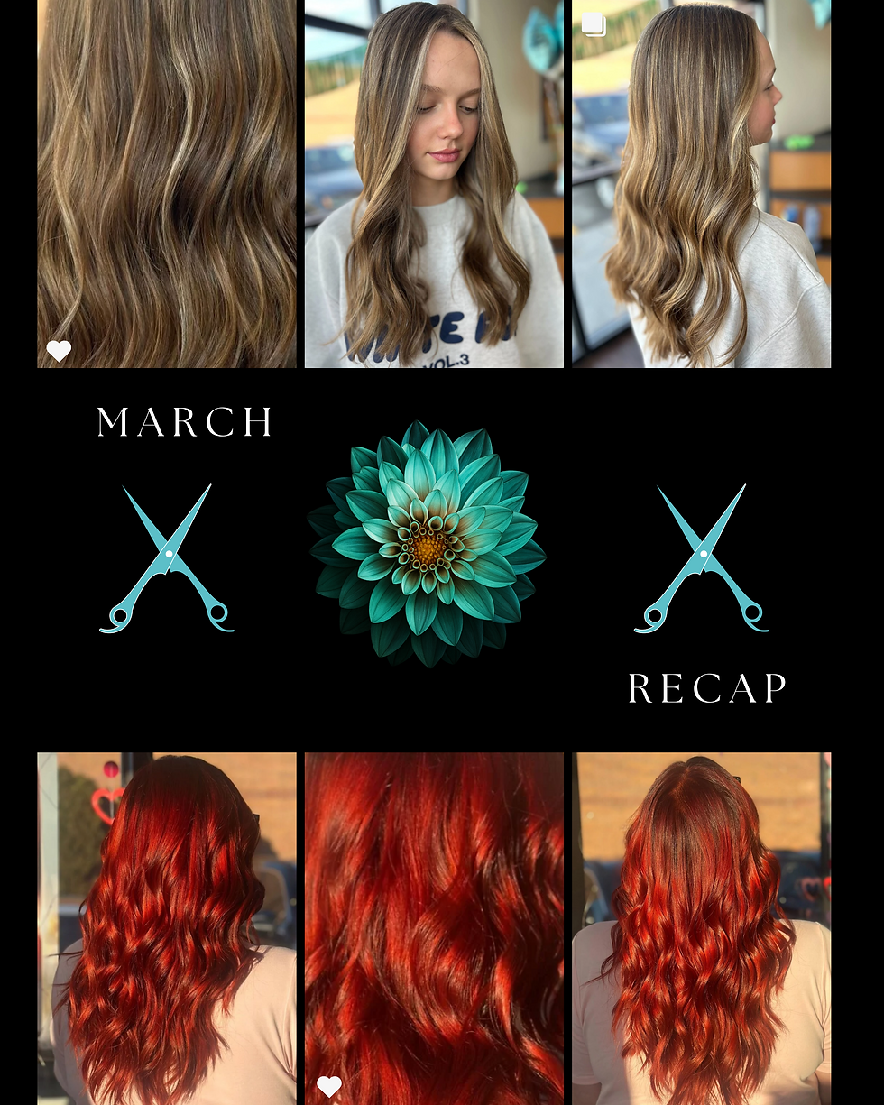 Eye-level view of a stylist applying vibrant hair color to a client