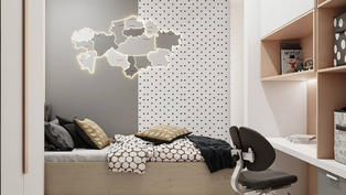 Kids' bedroom interior design at Davtashen district.