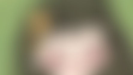 "Curly-haired women with black eyes and chubby cheeks, smiling; muse for the poem 'She is Her'."