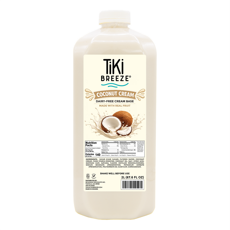 Coconut Cream Bottle Front View