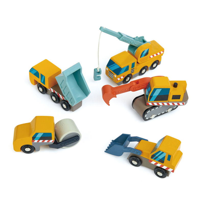 Thumbnail: Wooden Construction Car Set