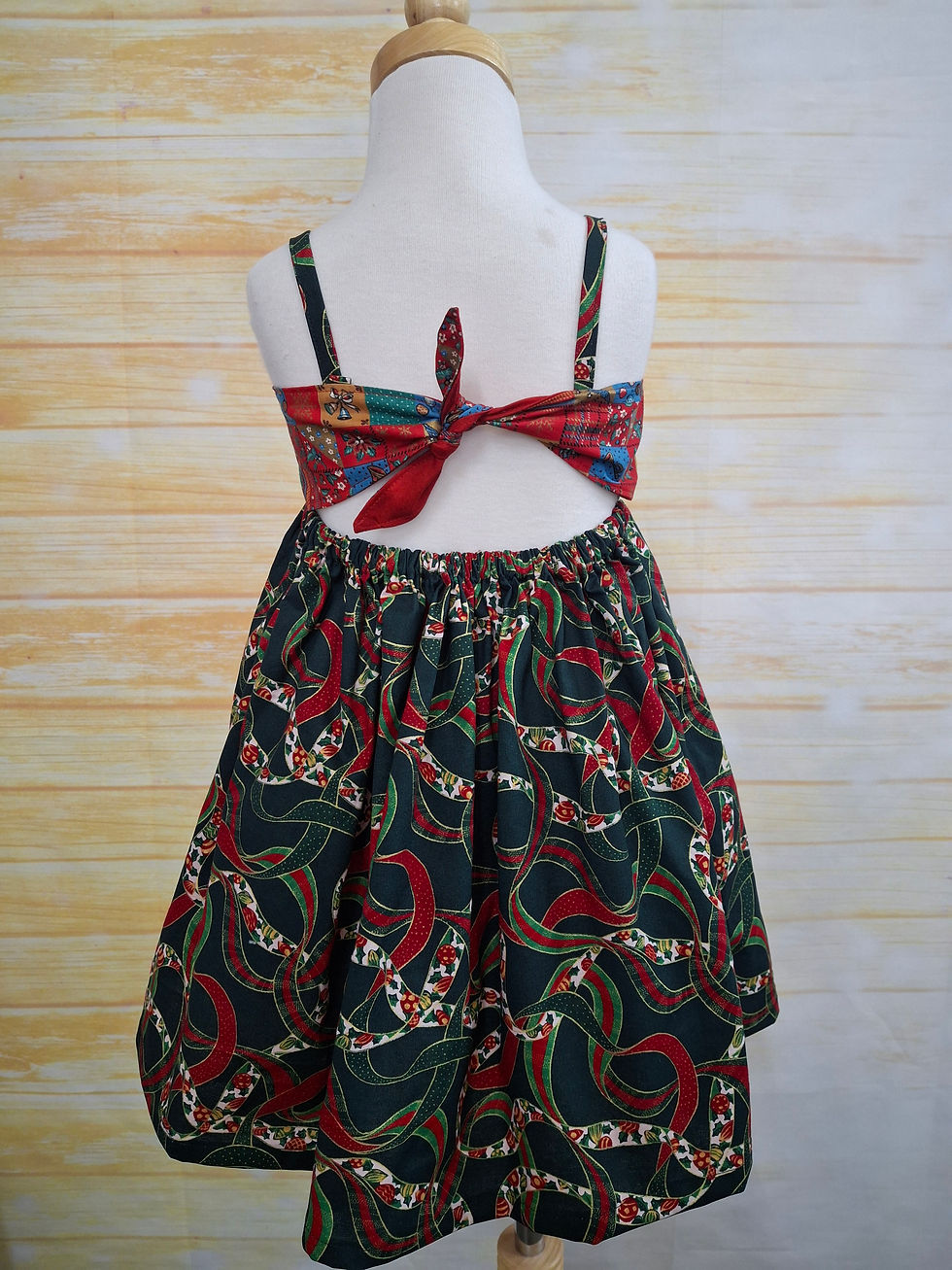 Thumbnail: Ava Dress Classic Christmas Red and Green Size 3