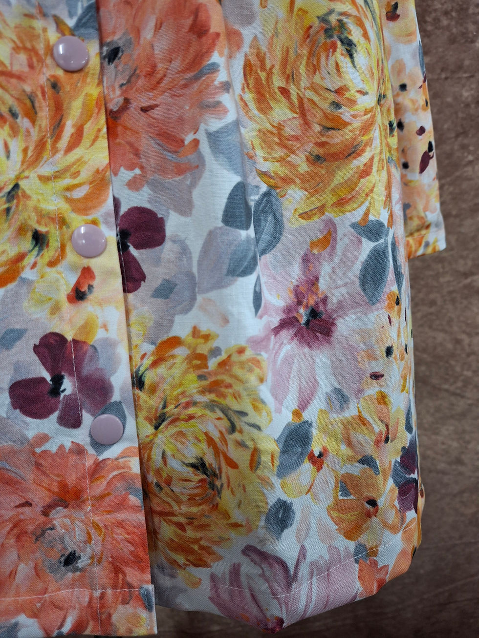 Thumbnail: Hazel Dress Watercolour Autumn Floral Size 3