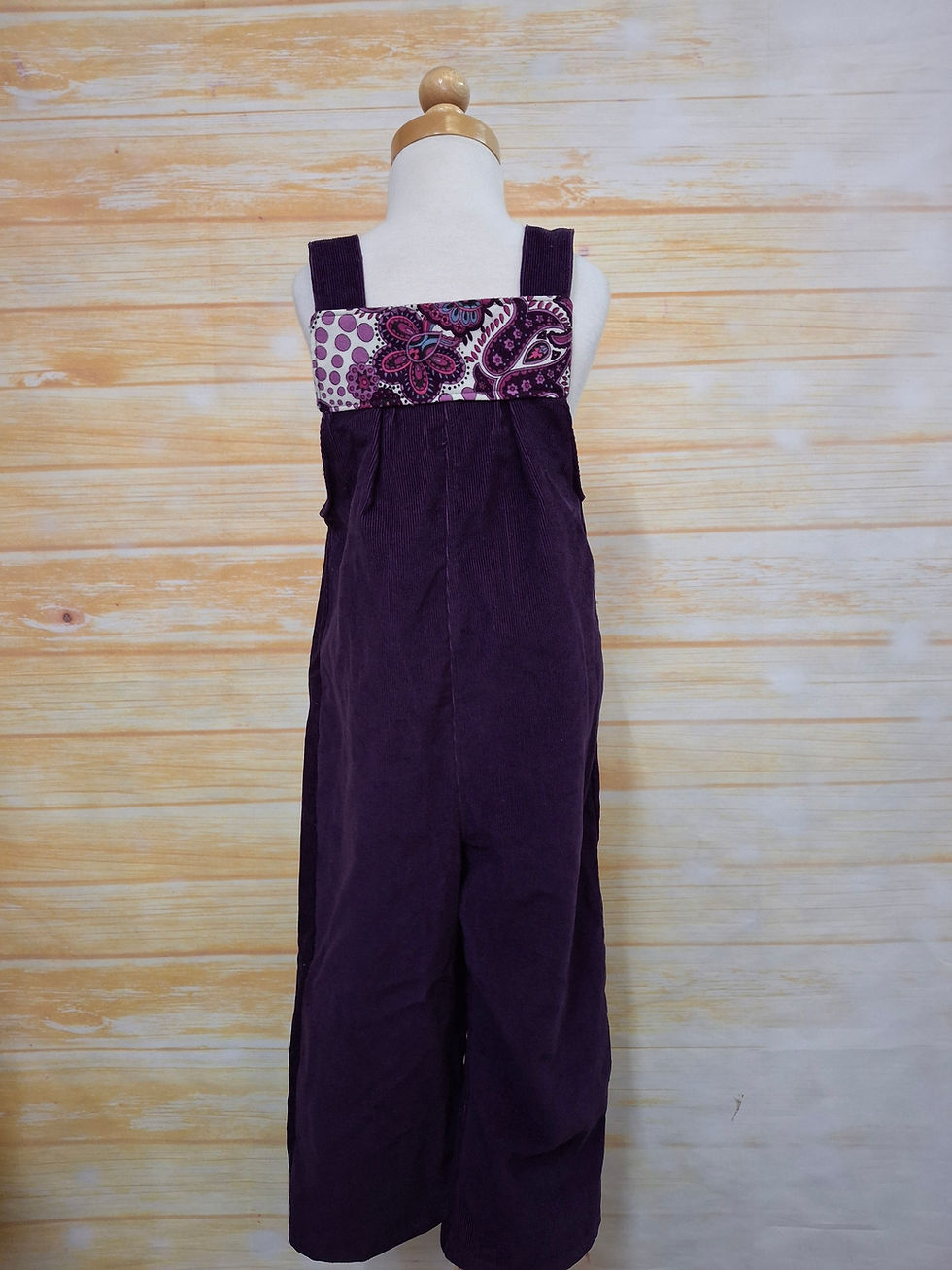 Thumbnail: Sammy Overalls Deep Purple with Paisley Size 3