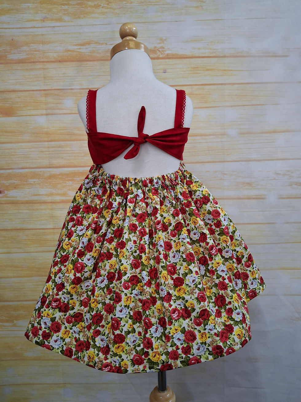 Thumbnail: Ava Dress Red and Yellow Floral Size 2