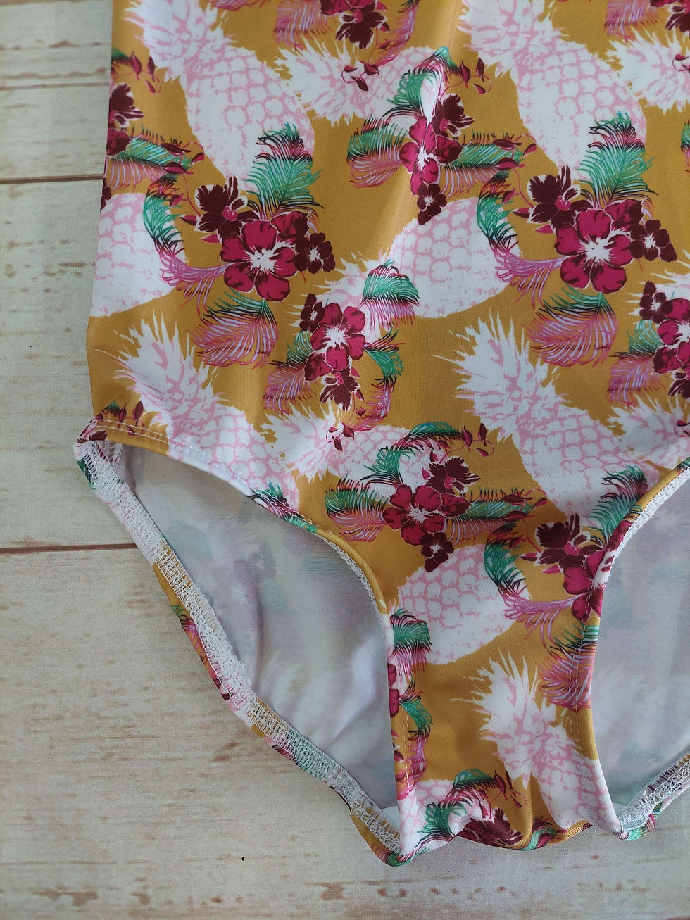 Thumbnail: Zali Toggers Mustard and White with Tropical Floral Size 7