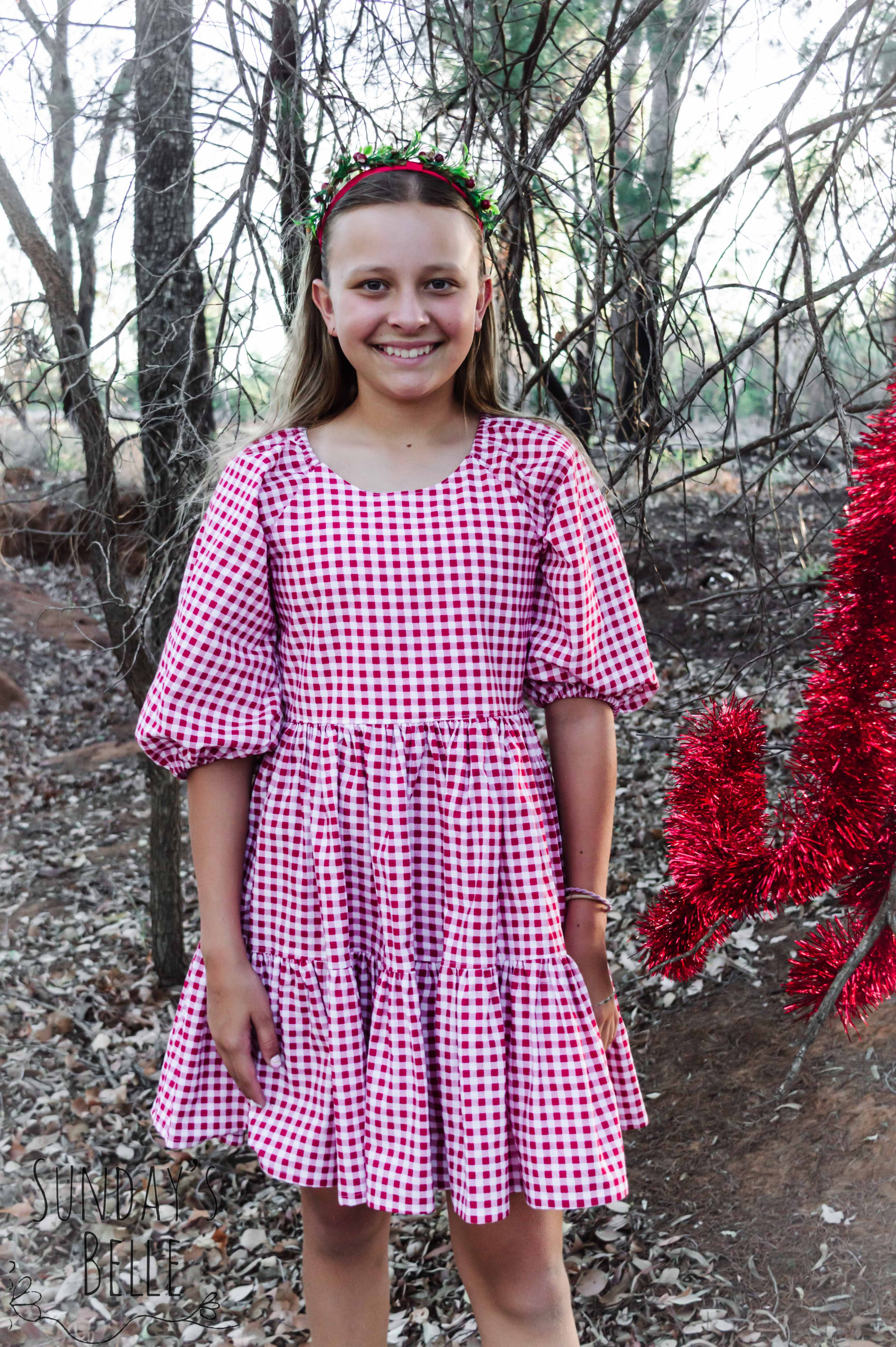 Neve Dress Red and White Gingham Size 14