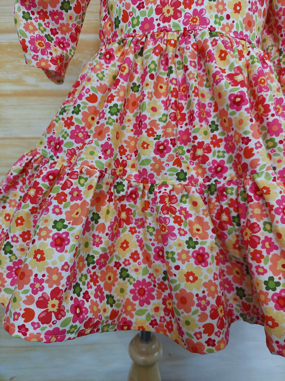 Thumbnail: Claire Dress Bright Pink and Yellow Floral Size 3