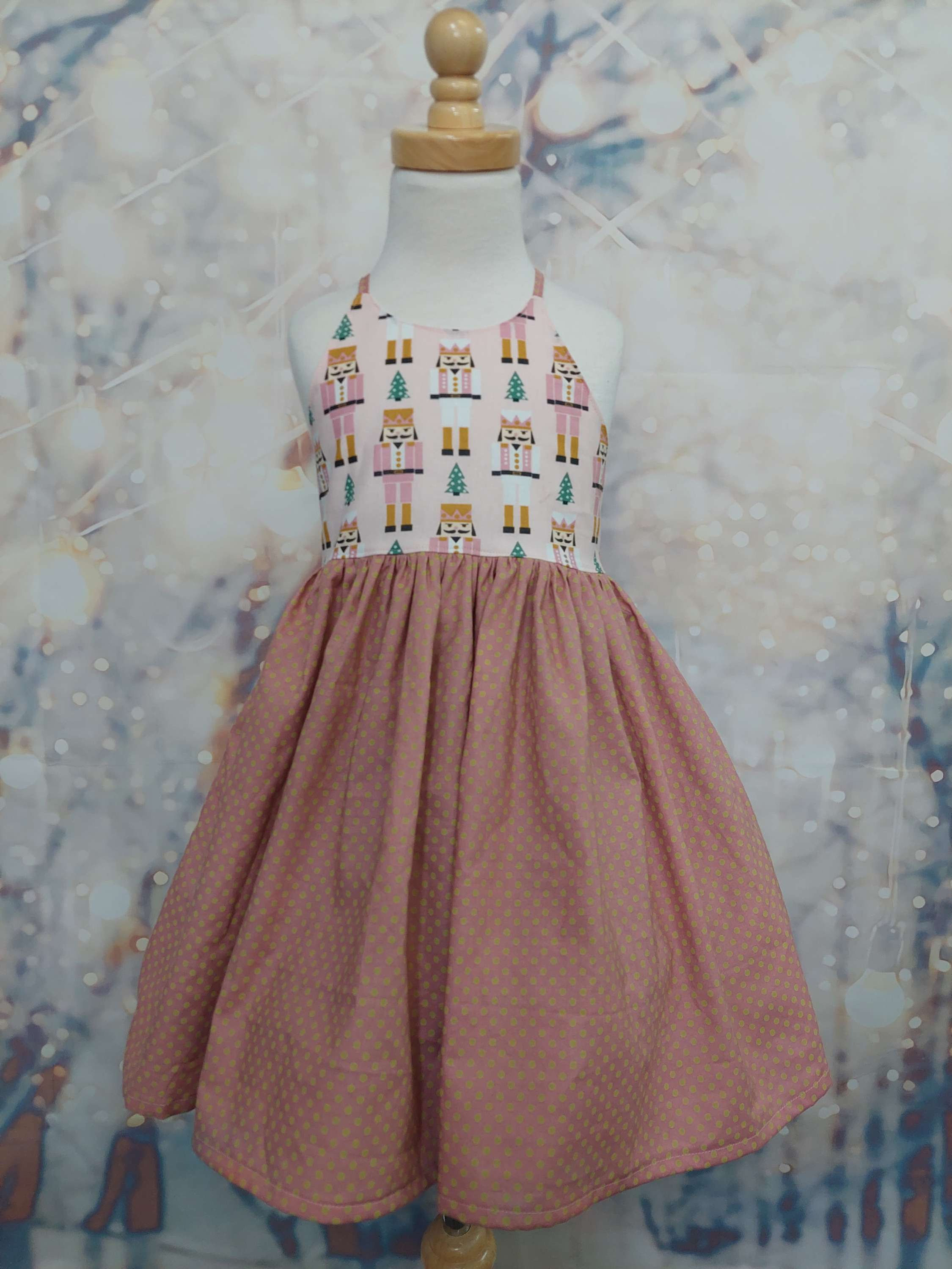 Trixie Dress Pink Toy Soldiers Size 5