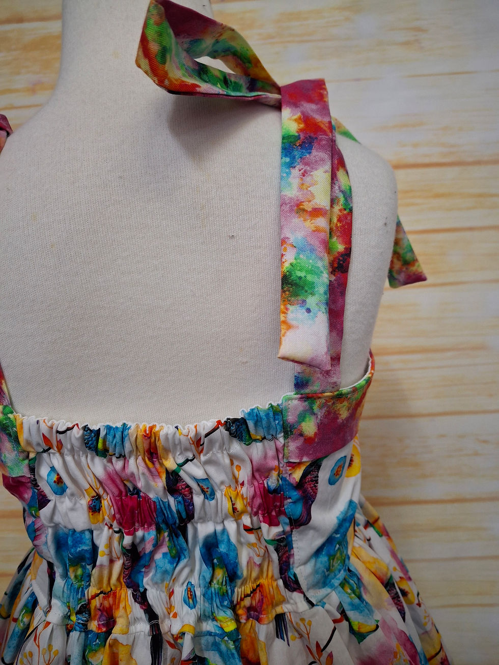 Thumbnail: Luella Dress Watercolour Hummingbirds Size 7