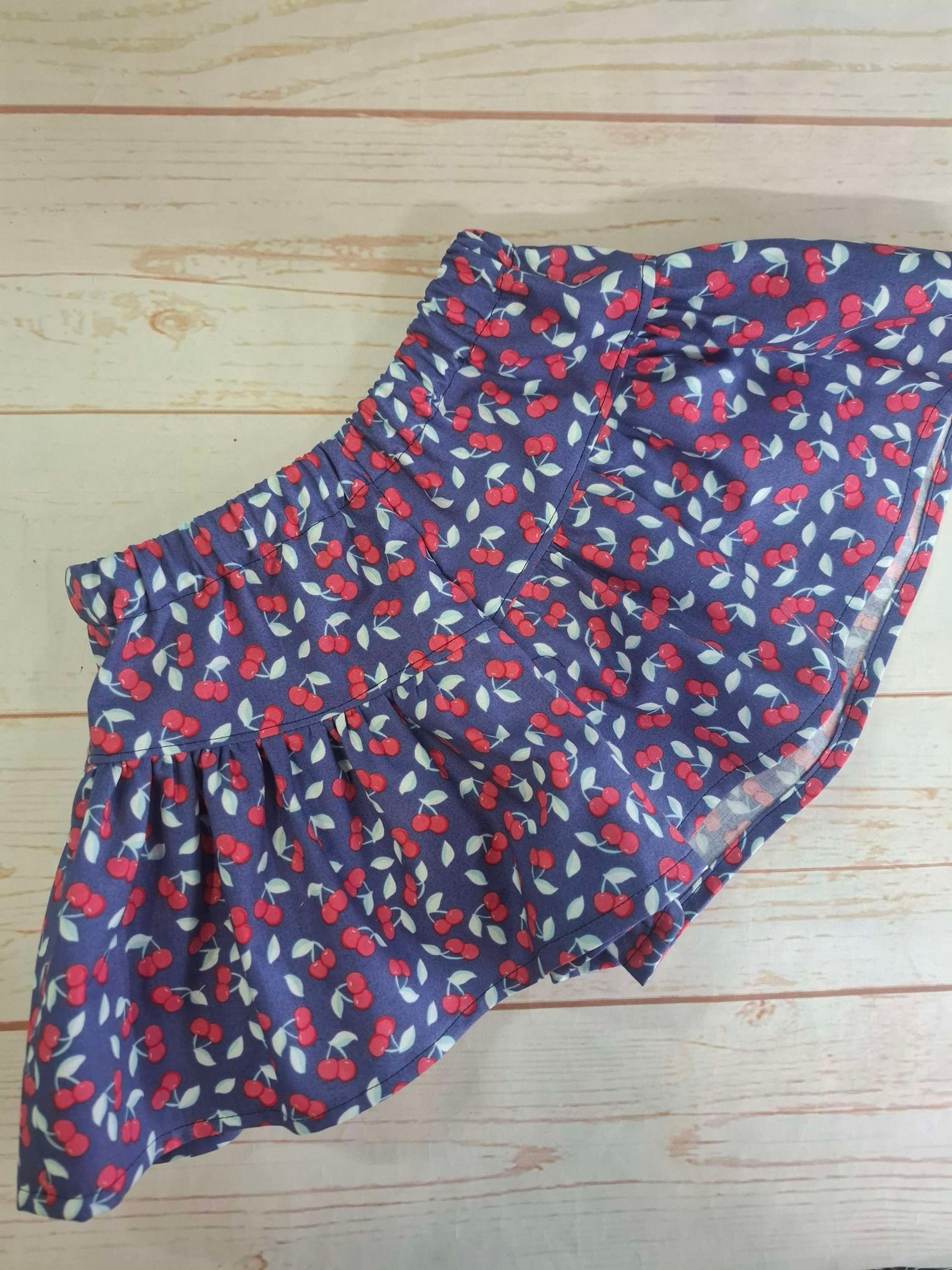 Shirley Shorts Cherries on Blue Size 5