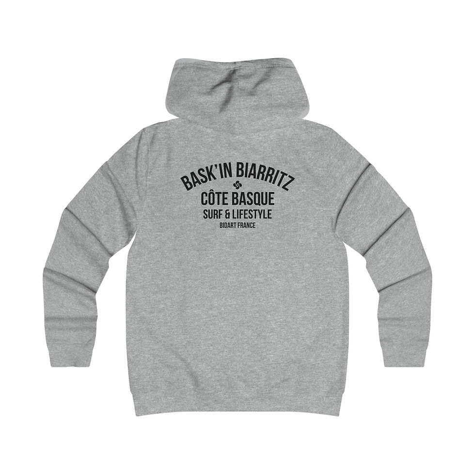 Miniature : BASK'IN BIARRITZ CÔTE BASQUE : SWEAT À CAPUCHE FEMME PERSONNALISABLE