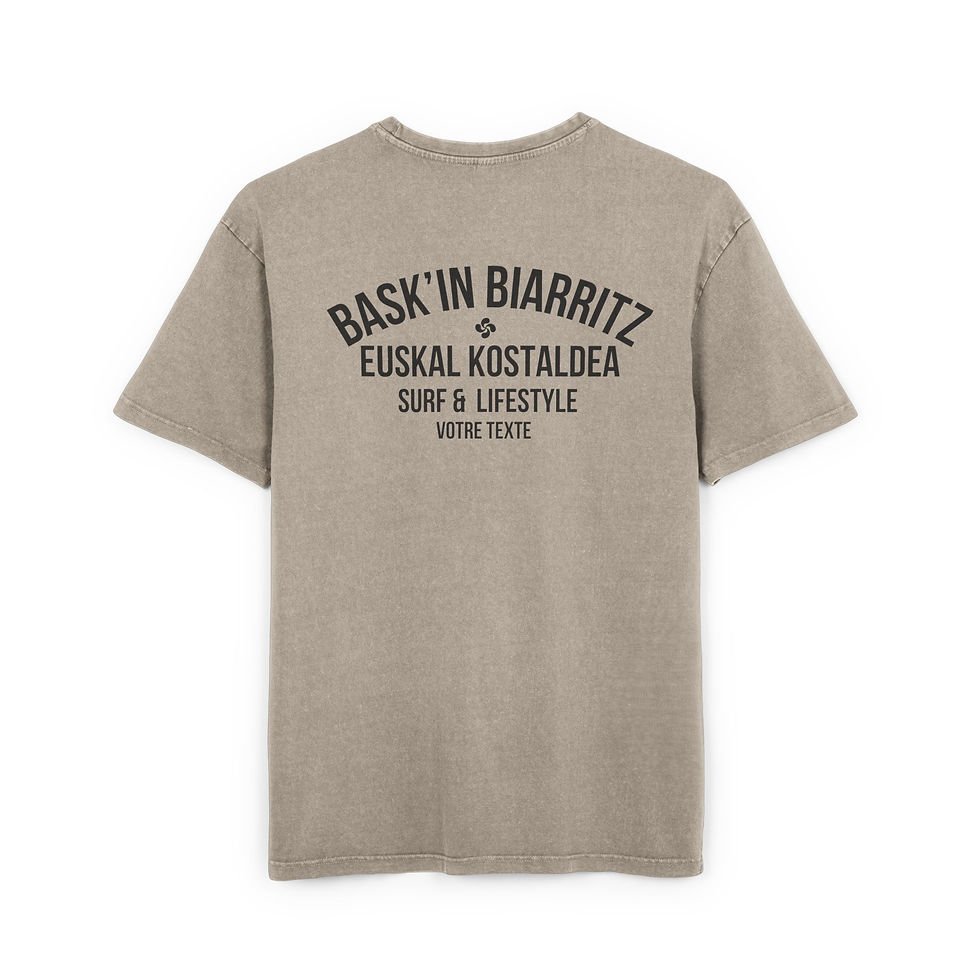 Miniature : VINTAGE OVERSIZE PERSONNALISABLE : TEE-SHIRT HOMME ÉPAIS COUPE LARGE 