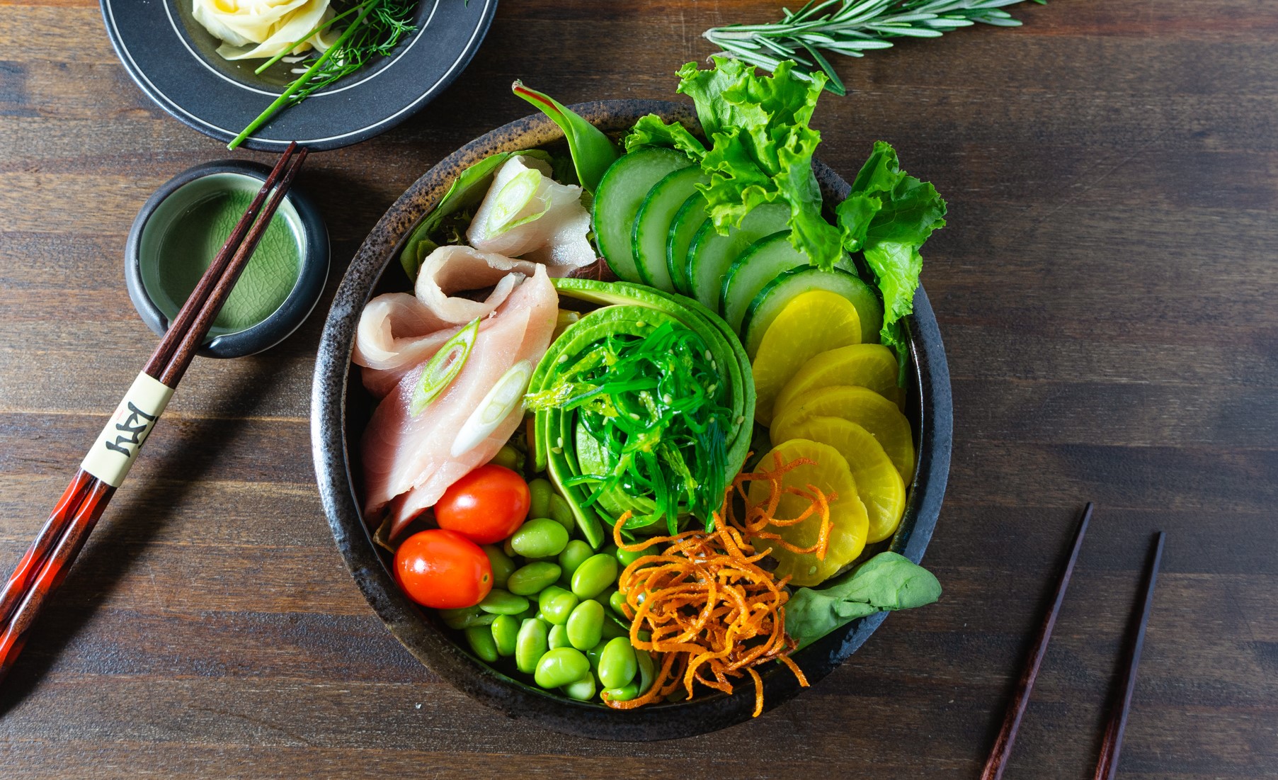 Arranged Food and Objects