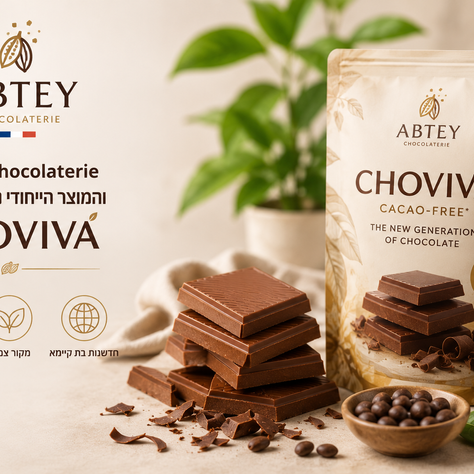 חברת ABTEY Chocolaterie והמוצר הייחודי נטול הקקאו CHOVIVA