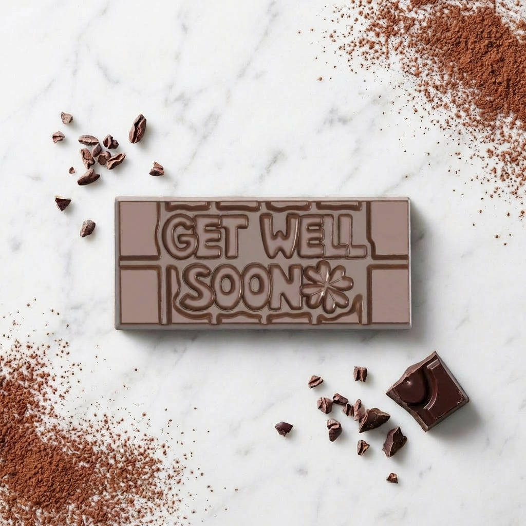 dark chocolate bar Get Well Soon