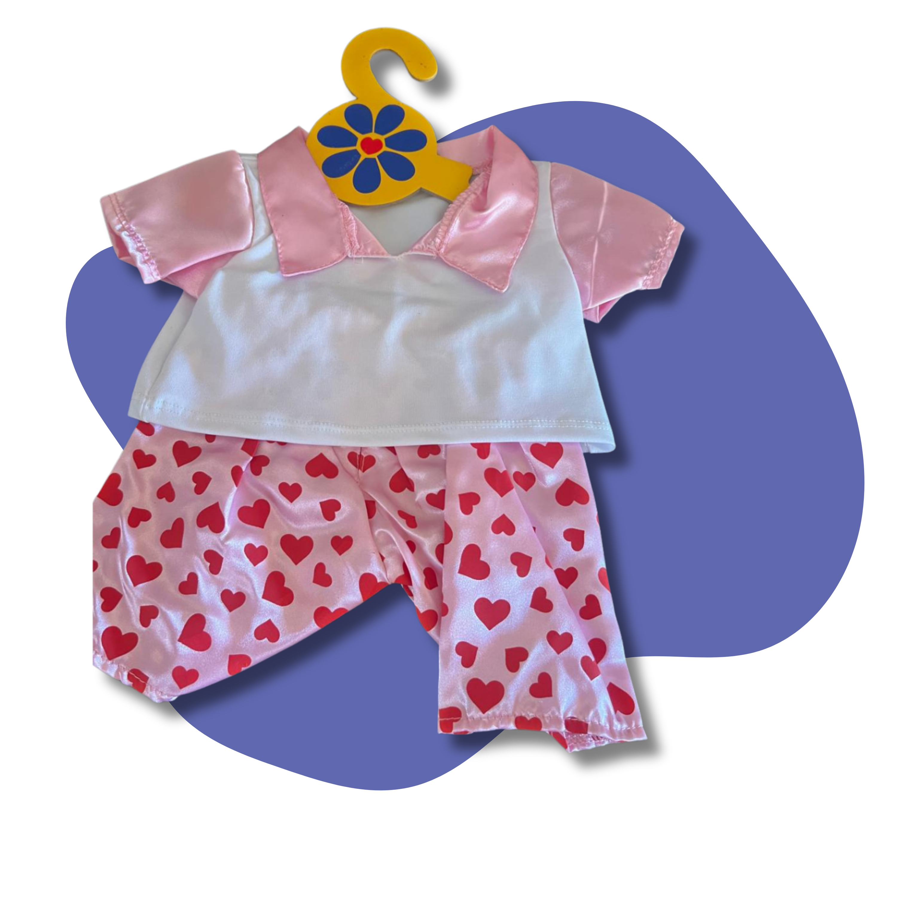 Heart Pants with Pink and White top shirt
