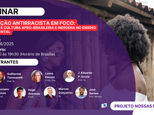 Webinar Nossas Raízes acontecerá no dia 23 de Junho