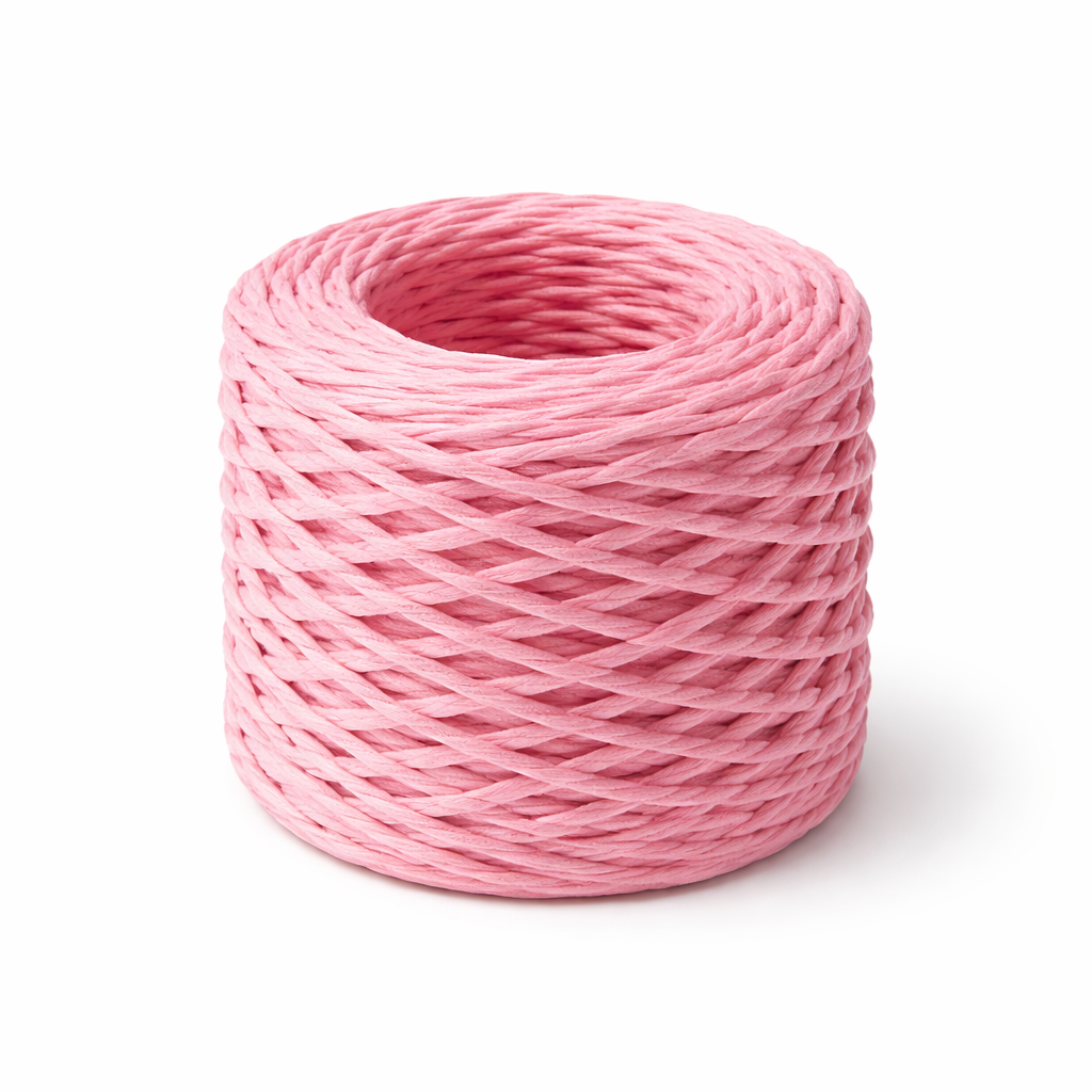 Pink string wrapping