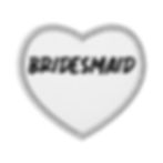 IRON ON PATCH.BRIDESMAID THEMED HEART