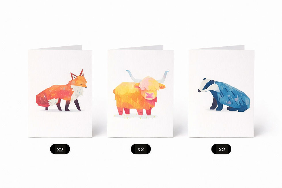Thumbnail: Highland · x6  Greeting Cards & Notecard Multi Packs with Envelopes  · A6