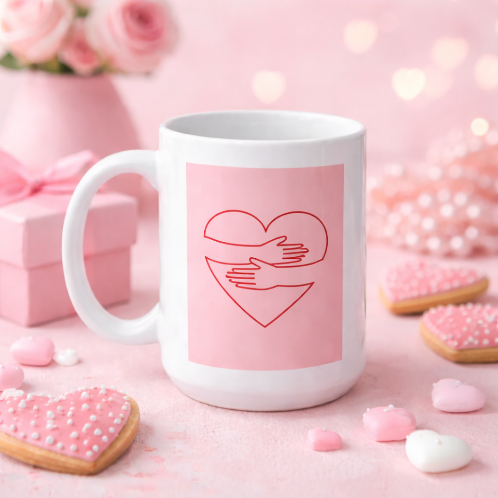Agape Love · White Mug · Reg & Large Sizes · Mug Gift By Oatie Fox
