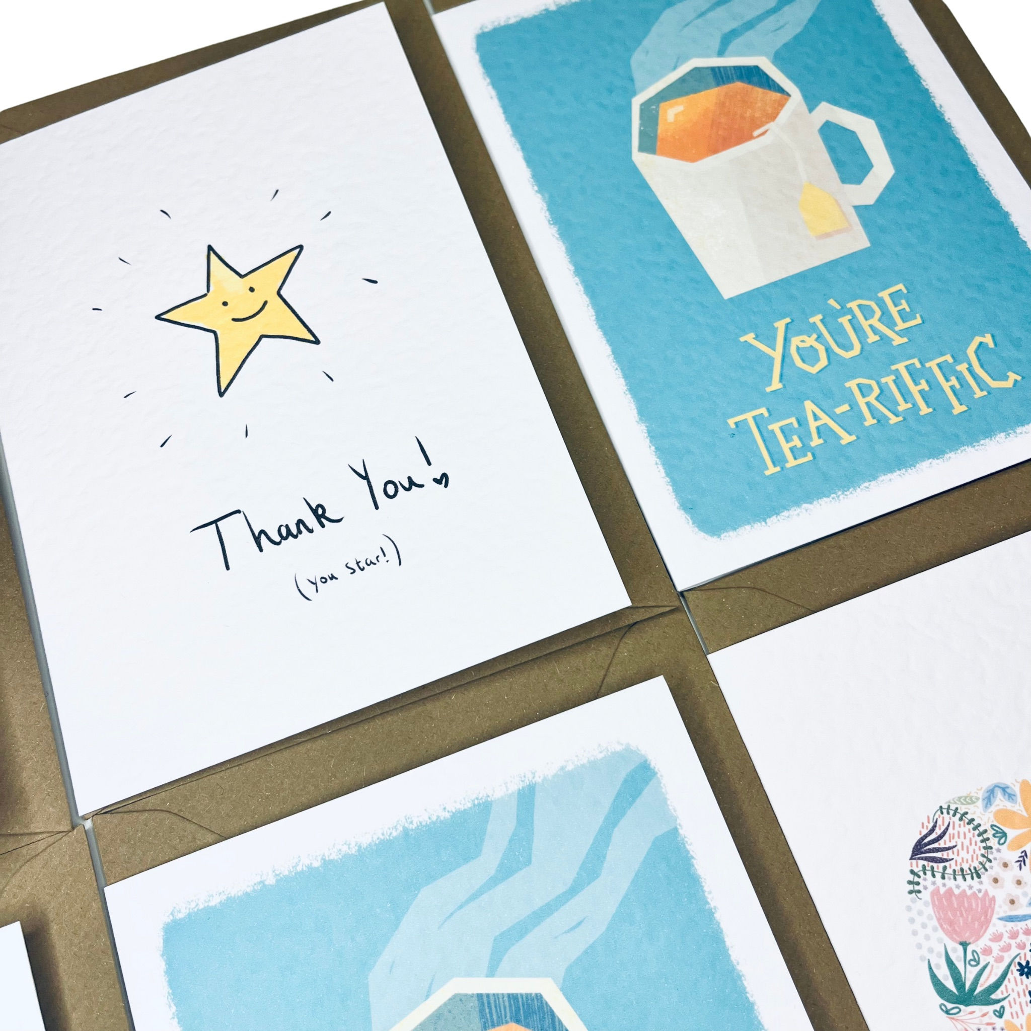 Hygge · Thank You Card Multi Pack · x6 Cards & Envelopes · A6 Eco Friendly & Handmade