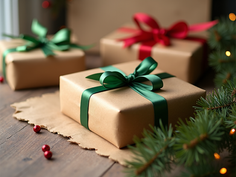 Recyclable christmas gift wrap