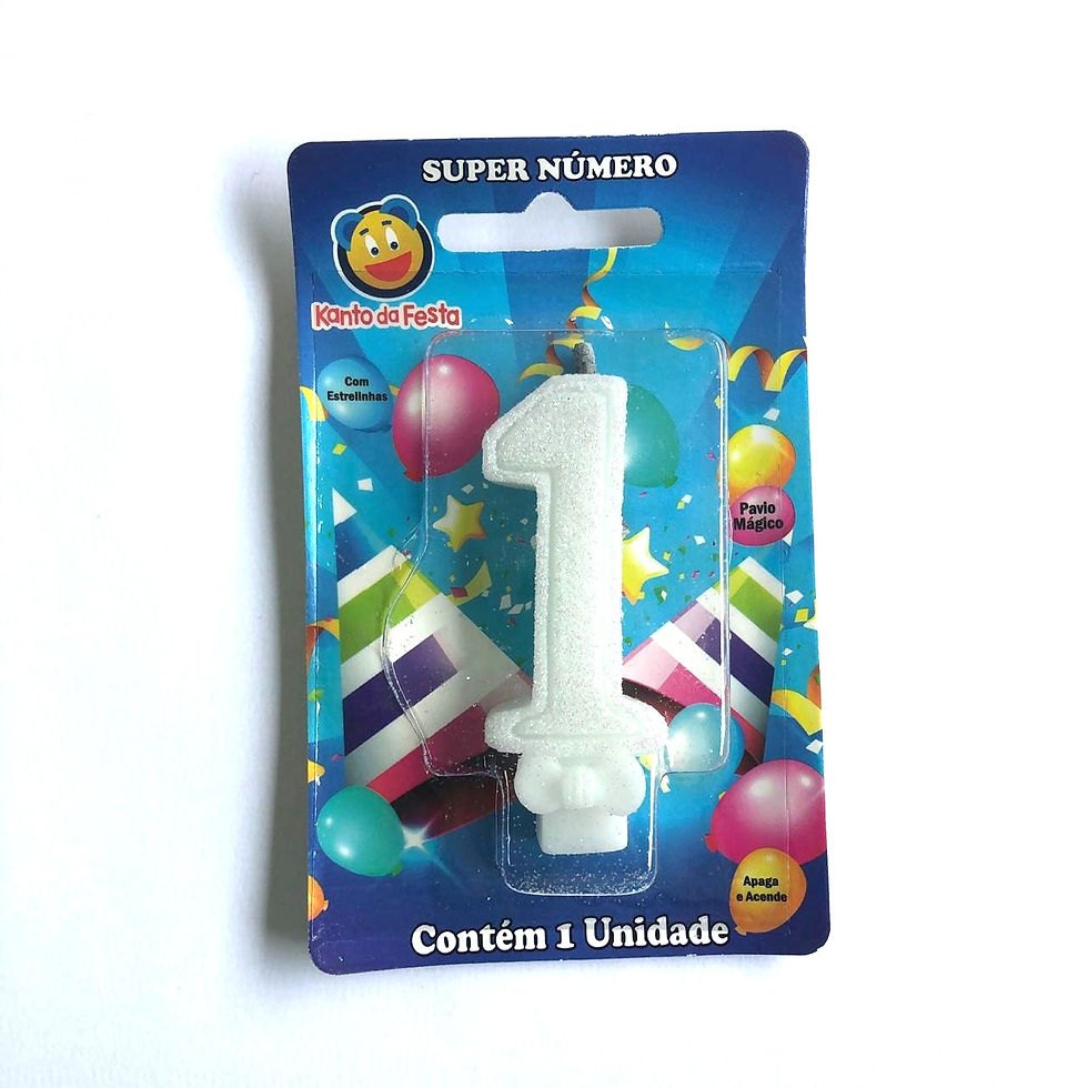 Vela Glitter Branco